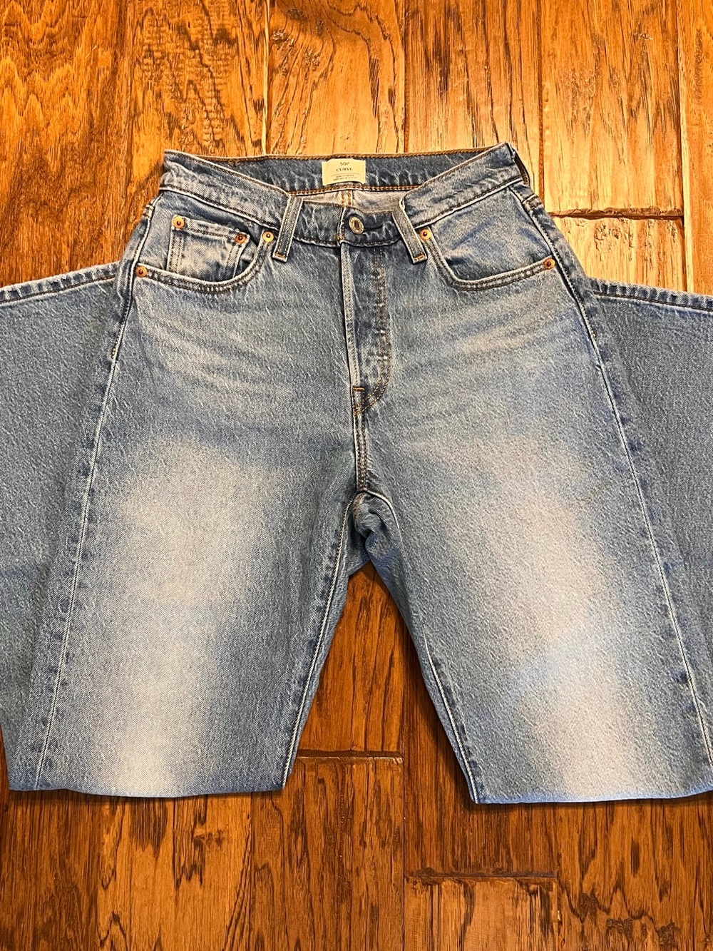 Levi’s 501 Curve Jeans W26 Button Fly Straight Leg High Rise 26x29